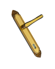 MANIGLIA ROSSELLA C/PLACCA Q.8 OTTONE FUMÈ C/MOLLA