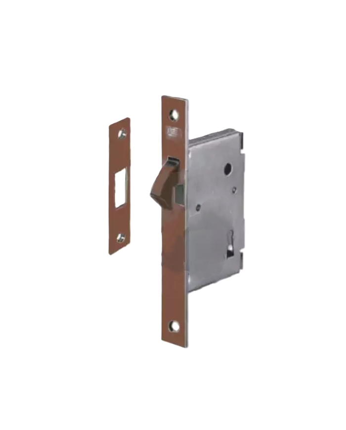 SERRATURA  SCORREVOLE  LEGNO MM.50 BRONZATA PATENT