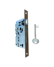 SERRATURA PATENT CROMATA OPACA MM.45 BORDO QUADRO