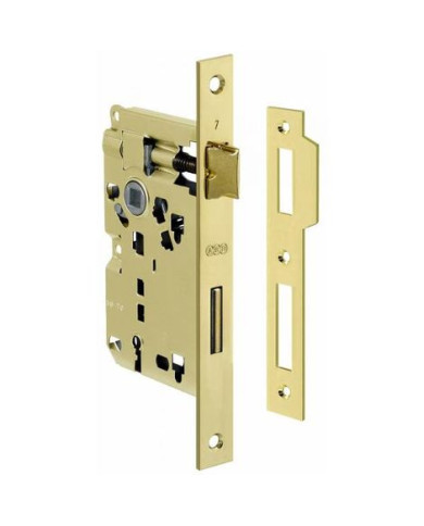 SERRATURA PATENT D90 OTTONATA MM.45 BORDO QUADRO