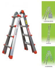SCALA ALLUMINIO TELESCOPICA 4+4 MARCHETTI+FARAONE