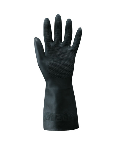 GUANTI NEOPRENE ANTIACIDO NERO T.8