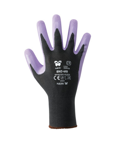 GUANTI NITRILE CRESP NERI E VIOLA .T8