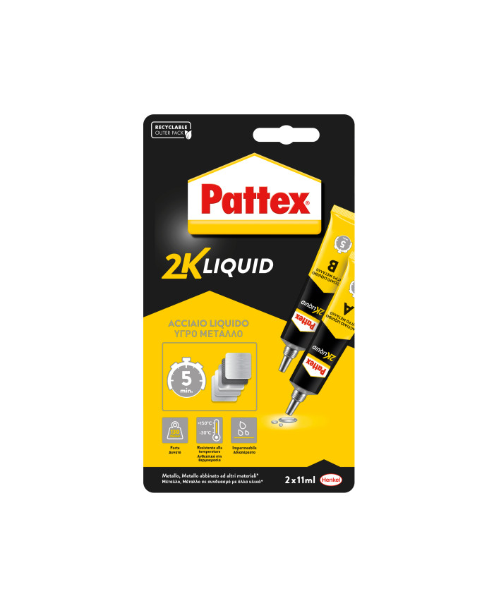 ADESIVO ACCIAIO LIQUIDO 2X11 GR PER METALLI