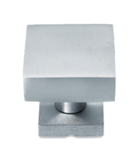 COPPIA POMOLO GALA ROSETTA QUADRA 45X45 CROM.SAT.