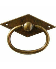 MANIGLIA ANELLO C/PIASTRA ROMBO 56X43