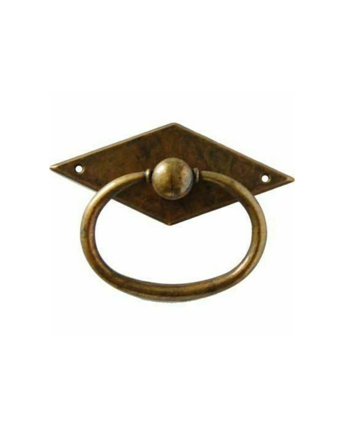 MANIGLIA ANELLO C/PIASTRA ROMBO 71X60