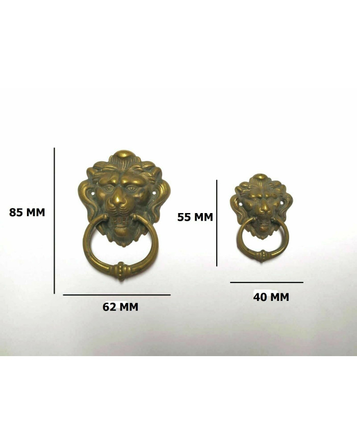 PENDENTE BOCCA LEONE PATINATA 41X59