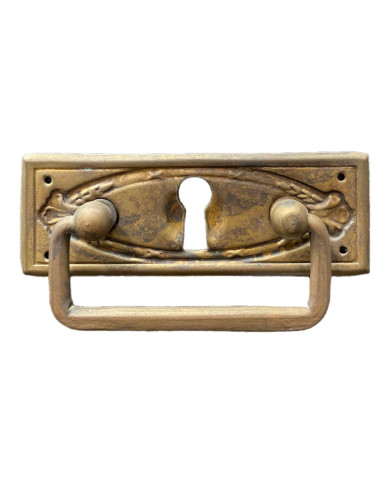 MANIGLIA C/PIASTRA FORO CHIAVE ORIZZONTALE 95X44