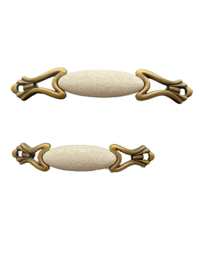 MANIGLIA PORCELLANA DECORATA MM.96