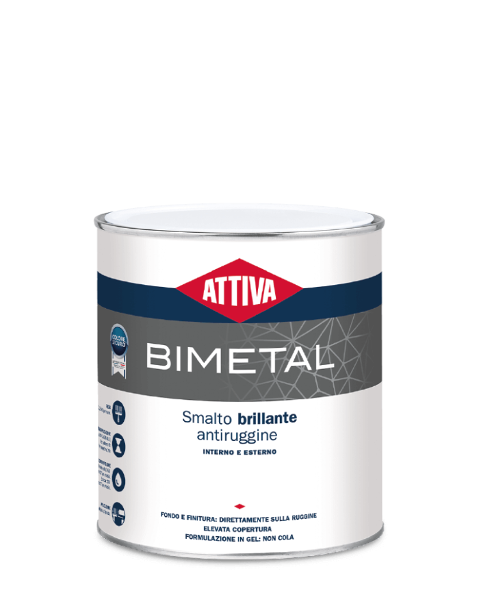 BIMETAL SMALTO ANTIRUGGINE NERO ML.750