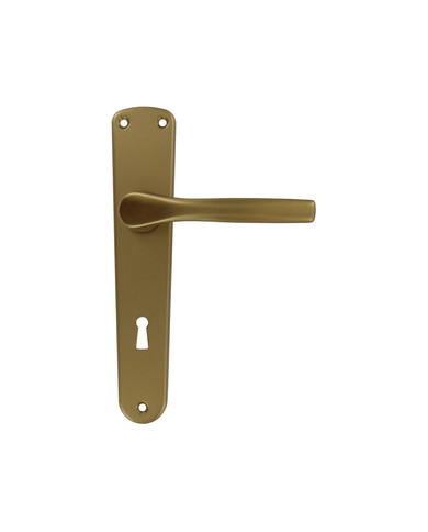 MANIGLIA ALLUMINIO BRONZO GABRY C/PLACCA