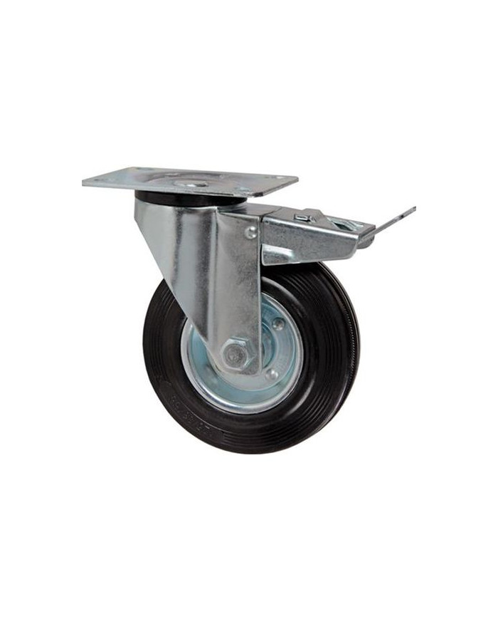 RUOTA P/GIREVOLE C/FRENO MM.80 PORTATA KG.60