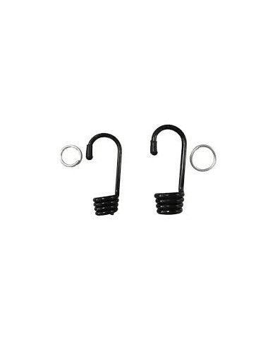 GANCIO CORDA ELASTICA D. 6/8MM IN FERRO NERO 2PZ