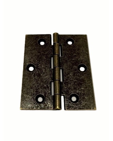 CERNIERE FRESATE PIANE OTTONE BRONZATO 50X40
