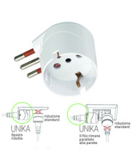 ADATTATORE SHUKO 90° 10A 2P+T ROSY