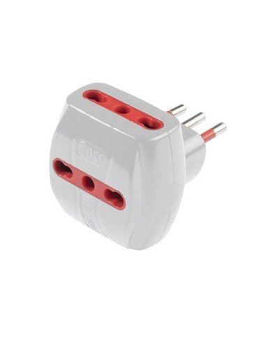 ADATTATORE TRIPLO 3PRESE+BIPASSO ROSY