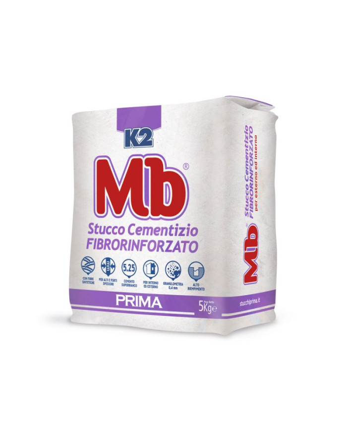 MB RASANTE CEMENTIZIO BIANCO FIBRORINFORZATO 5 KG.