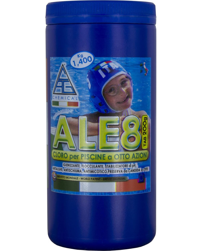 CLORO 8 FUNZIONI IN PASTIGLIE DA 200GR CF.1.4KG