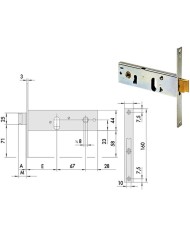 SERRATURA 44150 DA 60 INFILARE PER FASCE
