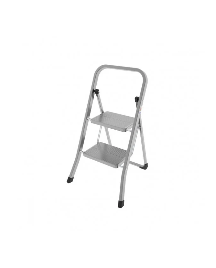 SGABELLO IN ACCIAIO E ALLUMINIO 2 GRADINI LARGHI