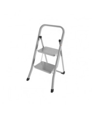 SGABELLO IN ACCIAIO E ALLUMINIO 2 GRADINI LARGHI