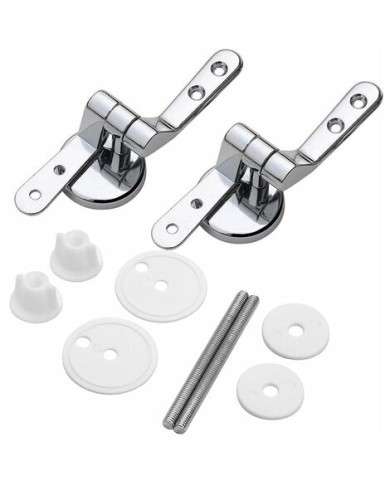 CERNIERE SEDILE WC CROMO KIT COMPLETO