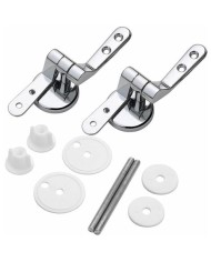 CERNIERE SEDILE WC CROMO KIT COMPLETO