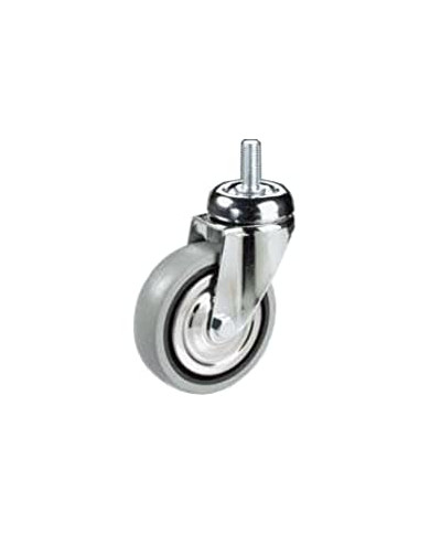RUOTA GOMMA DF1/7 C/PERNO M10 MM.63