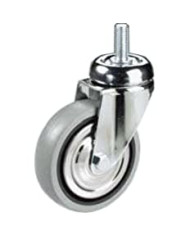 RUOTA GOMMA DF1/7 C/PERNO M10 MM.63