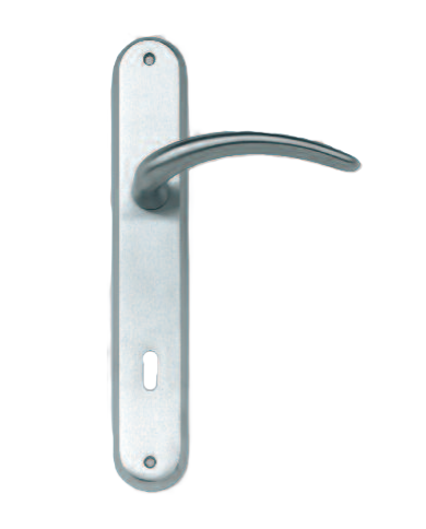 VIRGOLA 8X90 CROMO SAT CON PLACCA
