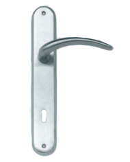 VIRGOLA 8X90 CROMO SAT CON PLACCA