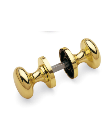 COPPIA POMOLI OTTONE LUCIDO Q.8 D.50