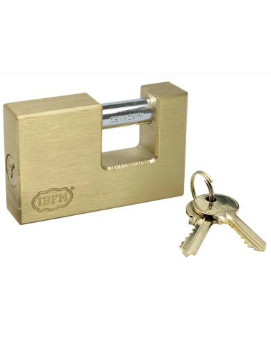LUCCHETTO OTTONE RETTANGOLARE MM.65 IBFM
