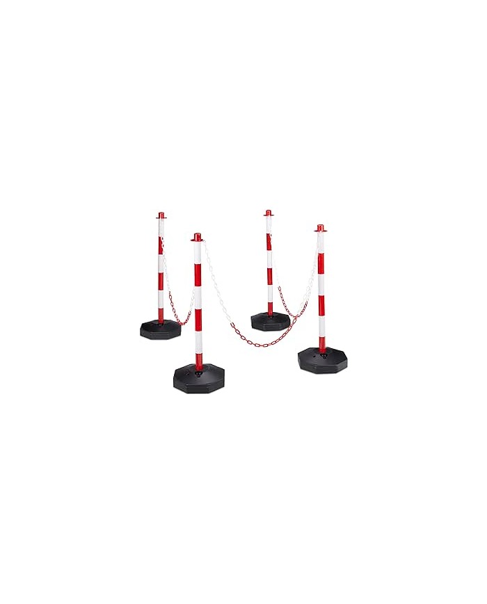 PALETTO BIANCO E ROSSO H 90 CM CON BASE PVC