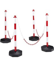 PALETTO BIANCO E ROSSO H 90 CM CON BASE PVC