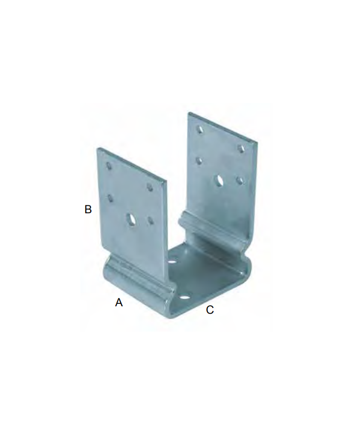 SUPPORTO PAVIMENTO A U 100X80X130