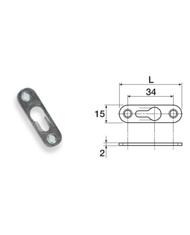 PIASTRINA 1 FORO X QUADRI 7600