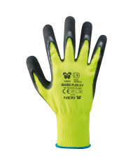 GUANTI 100% NYLON E LATTICE GIALLO FLUO/NERO TG.9