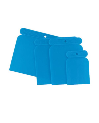 SET 4 PZ SPATOLE CARROZZORIA IN ABS BLU