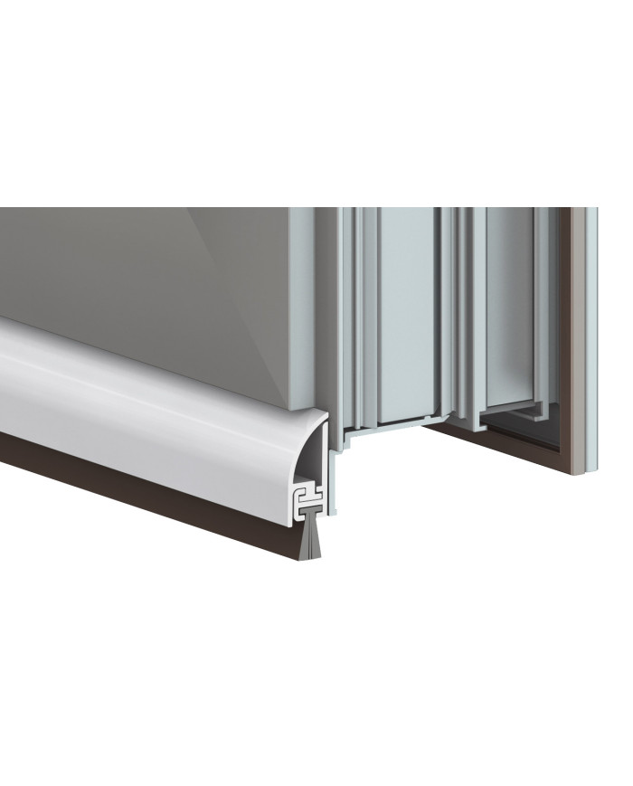 PARAFREDDO ALLUMINIO ARGENTO C/SPAZZOLA CM.120