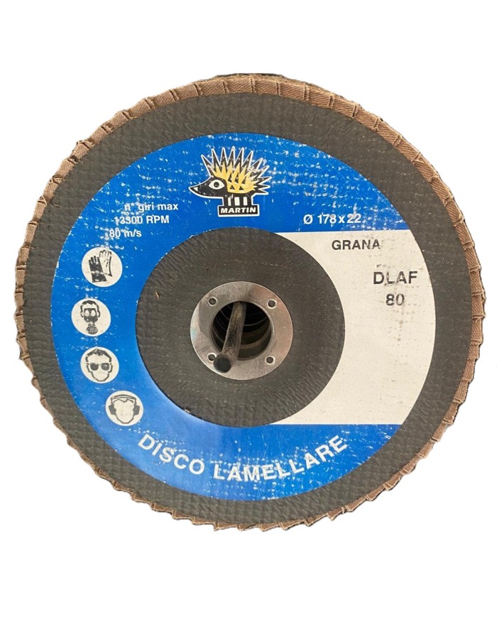 DISCO LAMELLARE ABRASIVO D.180 GR.80