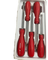 SET 5 GIRAVITI TAGLIO+CROCE PROFESSIONALE ROSSO