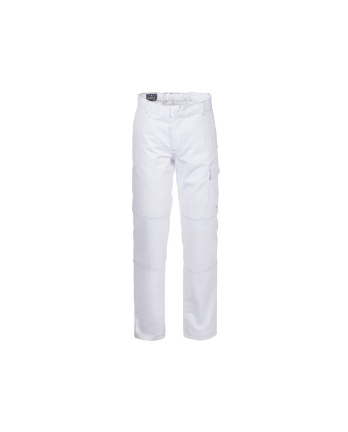 PANTALONE BIANCO SERIO+ XL 100% COTONE MULTITASCHE