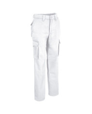 PANTALONE BIANCO SERIO+ M 100% COTONE MULTITASCHE