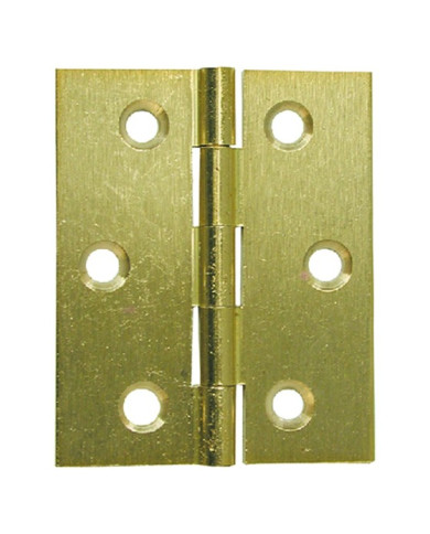 CERNIERE FRESATE PIANE OTTONE LUCIDO 30X25