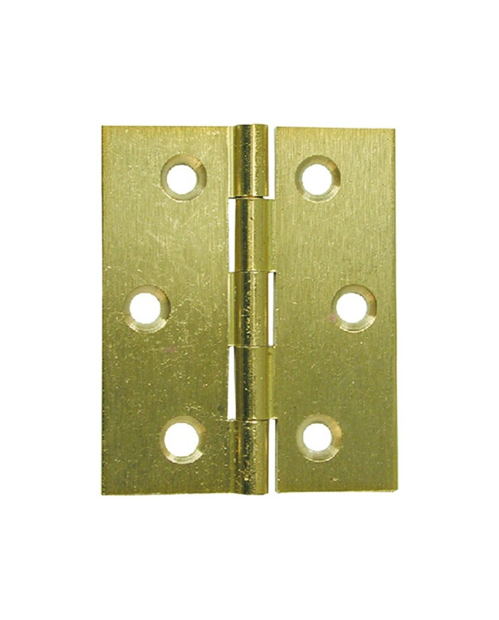 CERNIERE FRESATE PIANE OTTONE LUCIDO 30X25