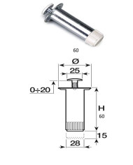 PIEDINO REGOLABILE ZINCATI CM.15 CF 4 PEZZI