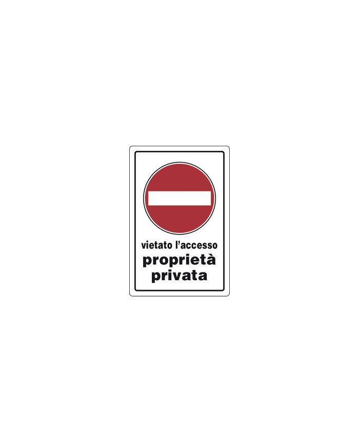 CARTELLO PROPRIETA PRIVATA 30X20