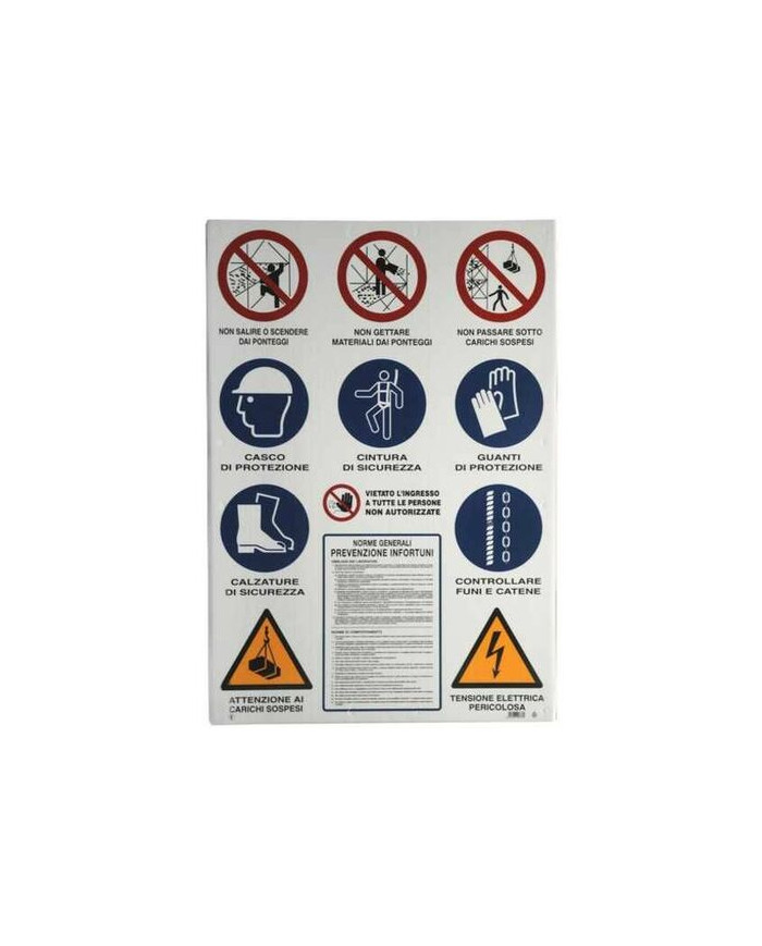 CARTELLONE CANTIERE 11 SIMBOLI 70X100
